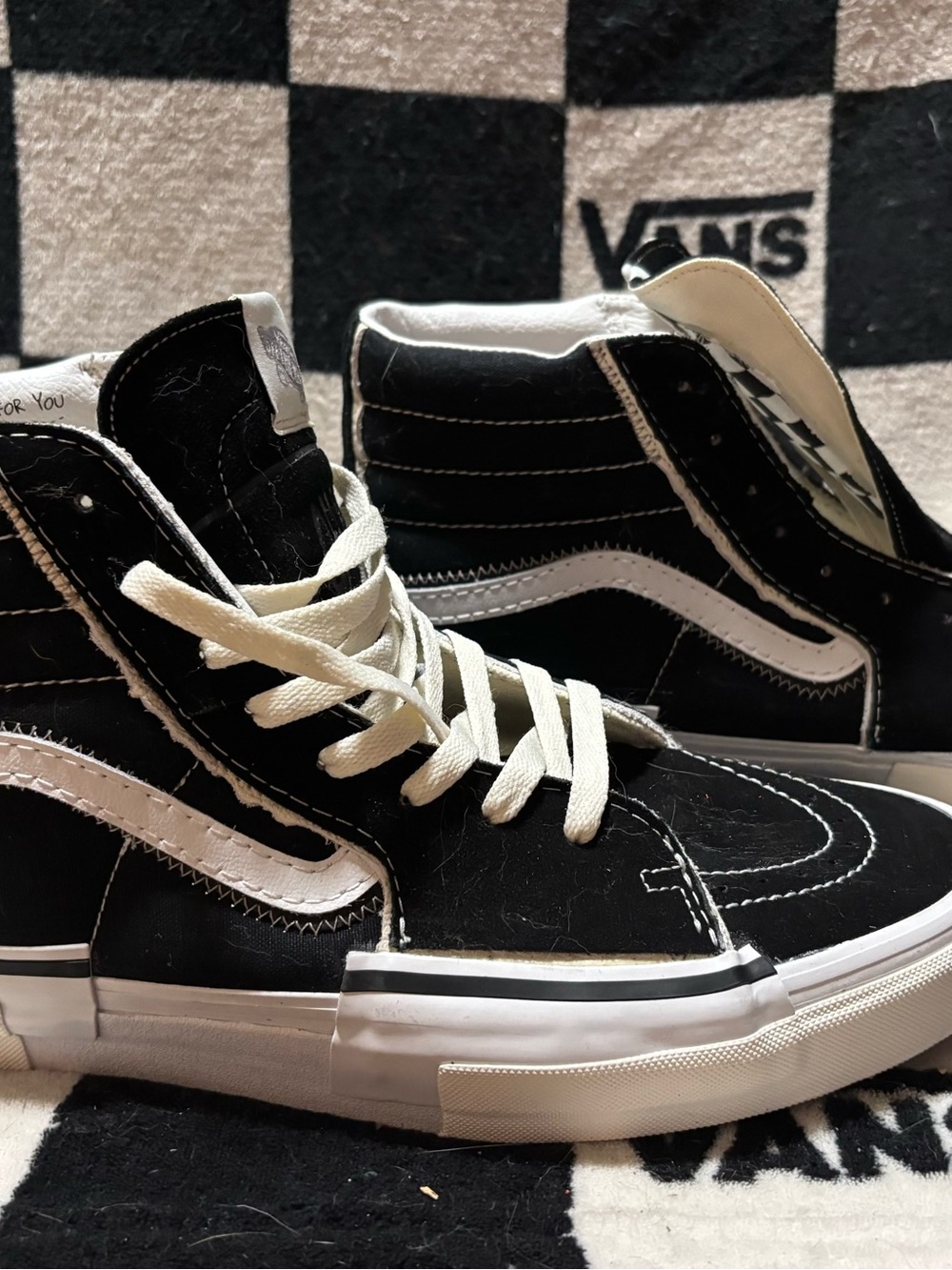 Vans Reconstruct SK8-Hi Skate Shoes Black/White